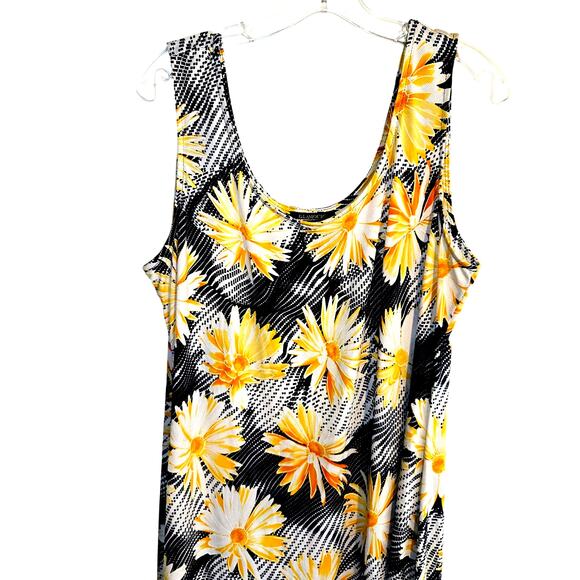 Glamour 18W Flower Long Women's Sleeveless Maxi BOHO Sun Dress Plus 2X 2XL XXL - Picture 1 of 5